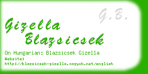 gizella blazsicsek business card